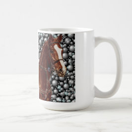 Thoroughbred-Pferd mit Blasen-Kunst Kaffeetasse