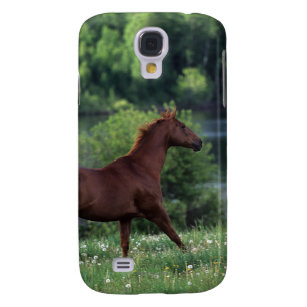 Thoroughbred-Pferd stehend in den Blumen Galaxy S4 Hülle