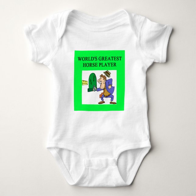 Thoroughbred-Pferderennen Baby Strampler (Vorderseite)