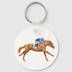 Thoroughbred-Rennpferd-Schlüsselanhänger Schlüsselanhänger
