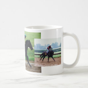 Thoroughbredrennen Pferdmorgen Workout-Tasse Kaffeetasse