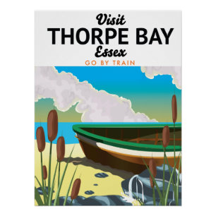 Thorpe Bay Essex Seaside Reiseplakat. Poster
