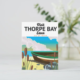 Thorpe Bay Essex-Seebad-Reiseplakat. Postkarte