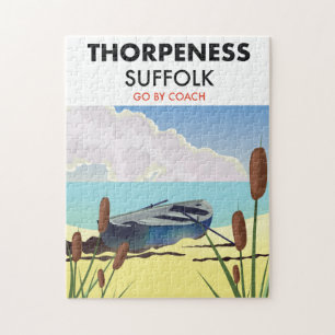Thorpeness Suffolk Vintage-Strandposter.