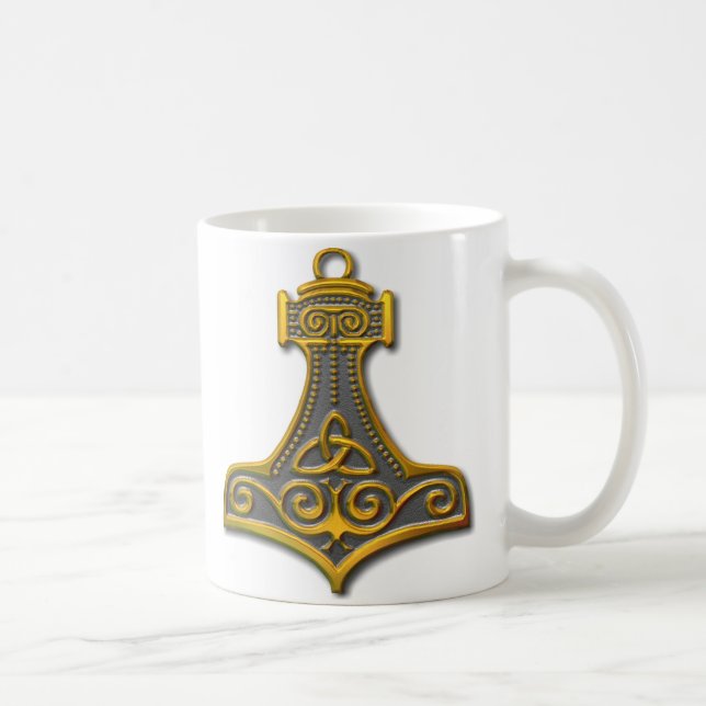 Thor's Hammer-gold Kaffeetasse (Rechts)