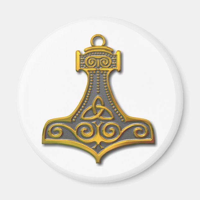 Thor's Hammer-gold Magnet (Vorne)