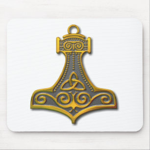 Thor's Hammer-gold Mousepad