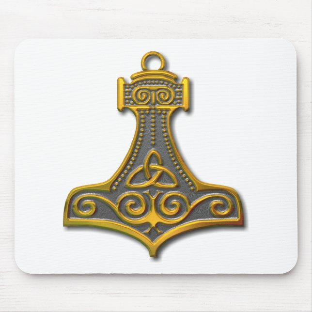 Thor's Hammer-gold Mousepad (Vorne)
