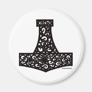 Thors Hammer in Black Magnet