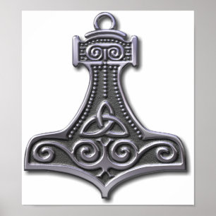 Thor's Hammer-silver Poster