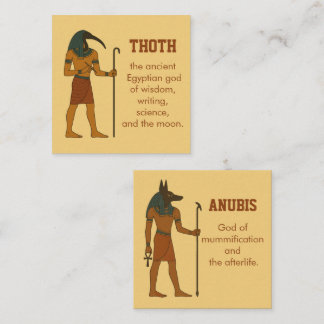 Thoth - Anubis The Ancient Egyptian Gods Quadratische Visitenkarte