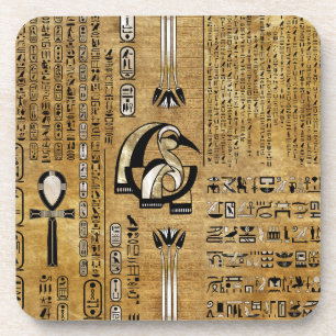 Thoth - Djhuty Egytian Gott- Gold und Perle Getränkeuntersetzer