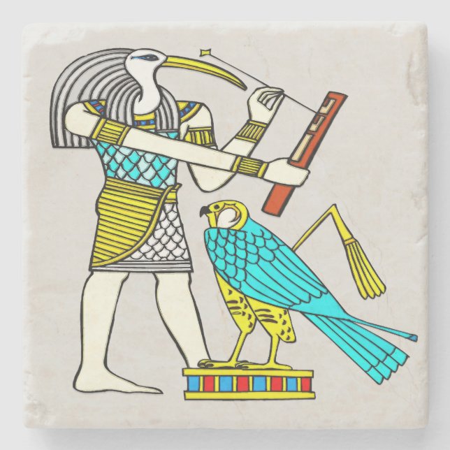 Thoth Traditionägyptisch Steinuntersetzer (Vorderseite)