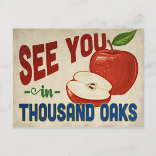 Thousand Oaks Kalifornien Apfel - Vintage Reise Postkarte