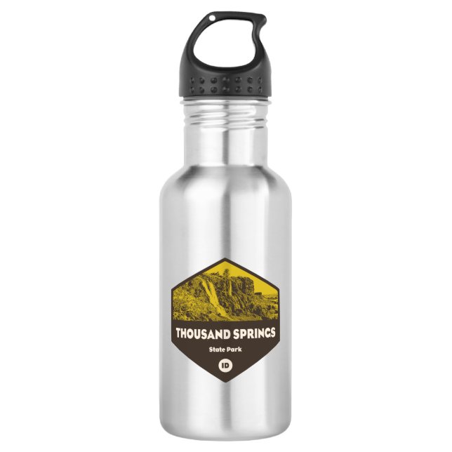 Thousand Springs Staat Park Idaho Edelstahlflasche (Vorderseite)