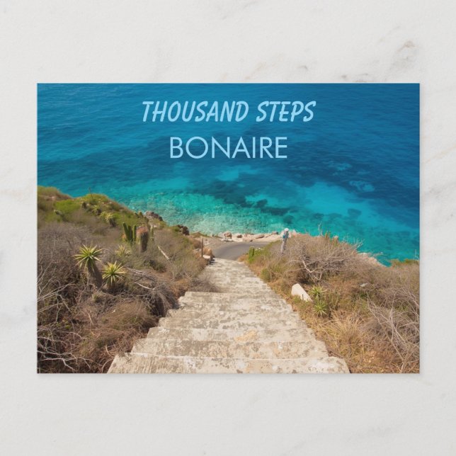 Thousand steps bonaire postkarte (Vorderseite)