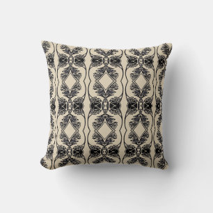 THP - 012 - beige und schwarz - Wurfs-Kissen Kissen