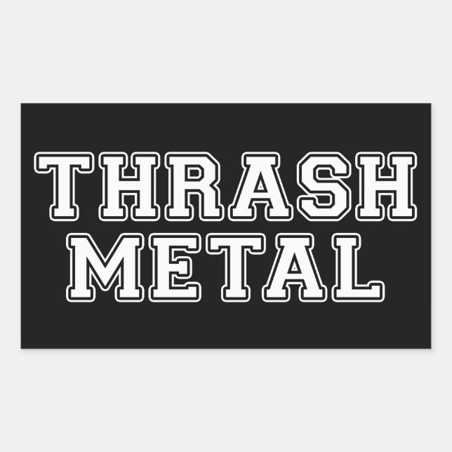 Thrash Metal Rechteckiger Aufkleber (Vorderseite)