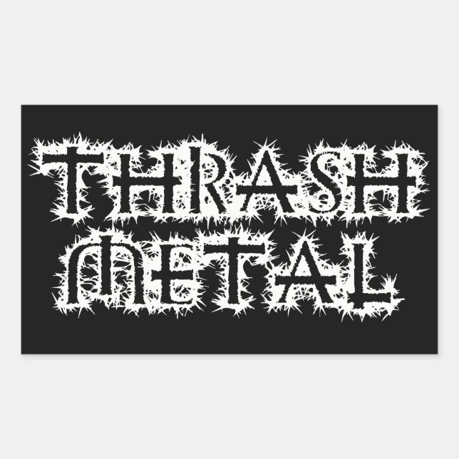 Thrash Metal Rechteckiger Aufkleber (Vorderseite)