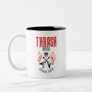 Thrash Metal stirbt nie Zweifarbige Tasse