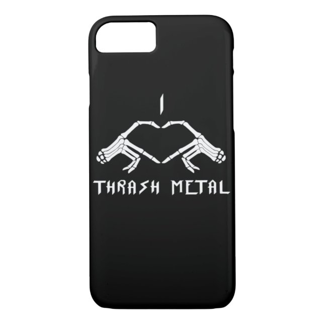 Thrash Skeleton Hands Heart Classic Case-Mate iPhone Hülle (Rückseite)