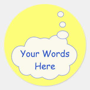 Thread-Blase-Vorlage Runder Aufkleber