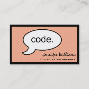 Thread Cloud Code Programmer Business Card Visitenkarte