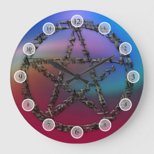 Thread Pentacle Große Wanduhr