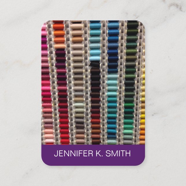 Thread Seamstress Schneider Nähen Modedesign Visitenkarte (Vorderseite)