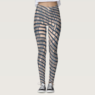 Threadbare Blue Netting-Leggings Leggings