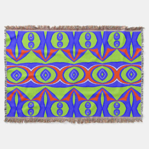Threadblanket Modernes, grünes, blaues Stoffmuster Decke