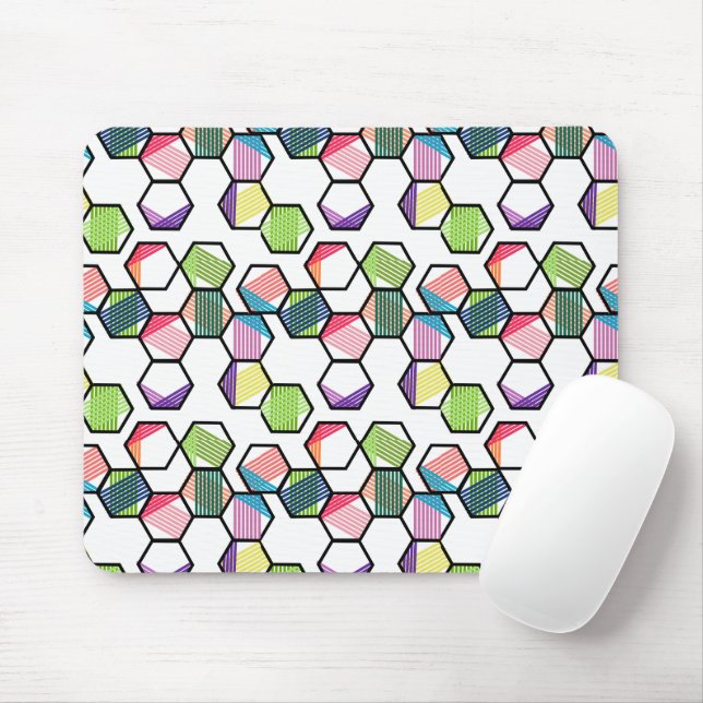 Threaded Hexagons Mousepad (Mit Mouse)