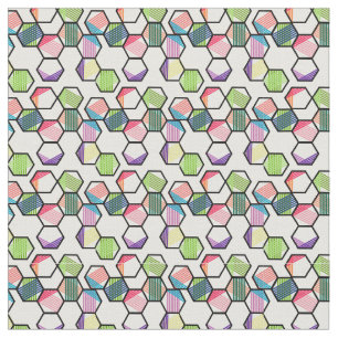 Threaded Hexagons Stoff