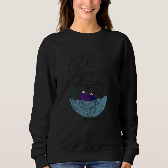 Threadless Leah Flores Einstein Nature Graphic Sweatshirt (Vorderseite)