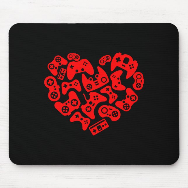 Threadrock Video Game Player Heart Of Controllers  Mousepad (Vorne)