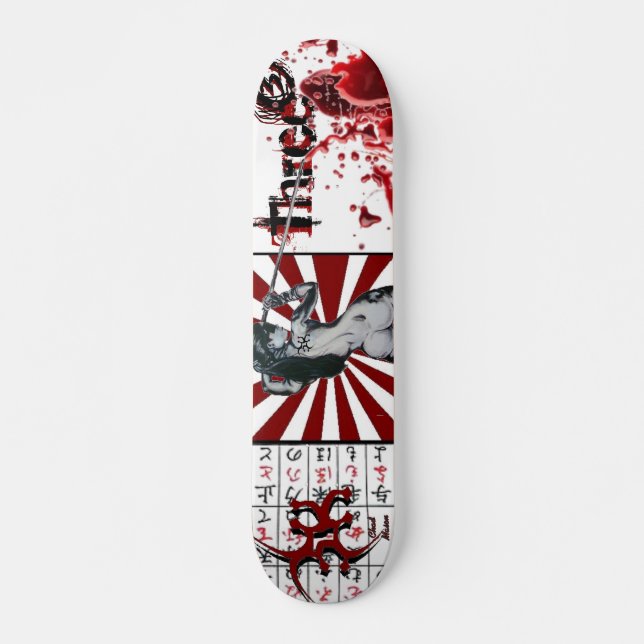 "Three3Three" Blutbild-Deck Skateboard (Vorne)