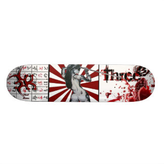"Three3Three" Blutbild-Deck Skateboard