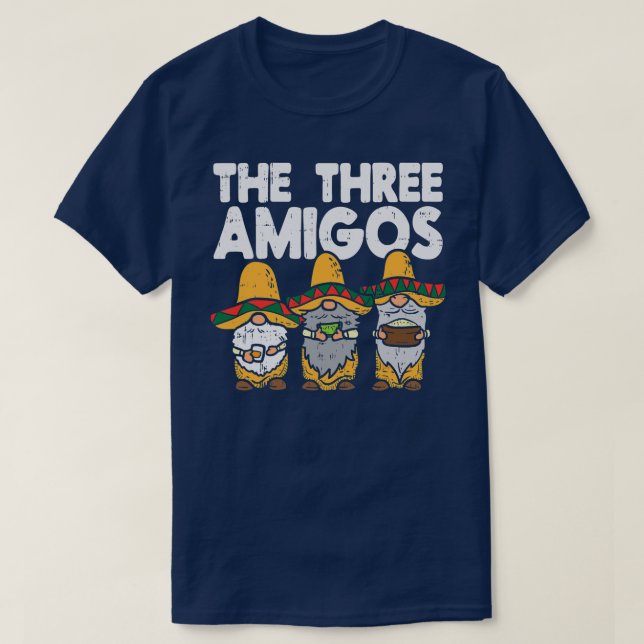 Three Amigos Mexican Gnomes Niedlich Cinco De Mayo T-Shirt (Design vorne)