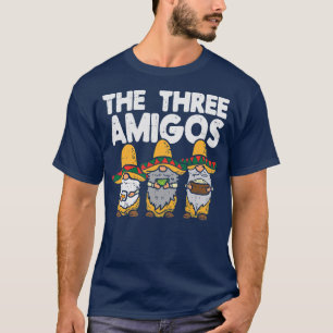 Three Amigos Mexican Gnomes Niedlich Cinco De Mayo T-Shirt