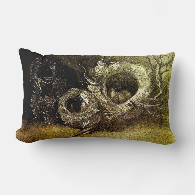 Three Birds' Nests Van Gogh Fine Art Lendenkissen (Vorderseite)