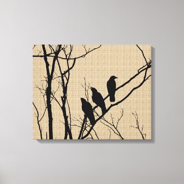 Three Birds on Canvas Leinwanddruck (Vorderseite)