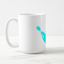 Three Bowling Pins Aqua Blue Kaffeetasse