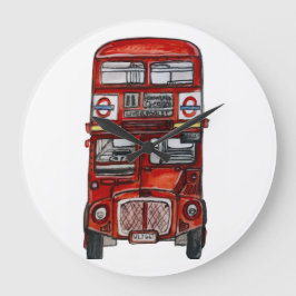 Three Buses Große Wanduhr