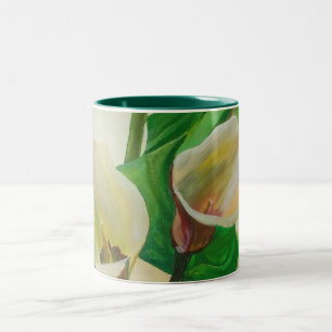Three Calla Lilies Atemberaubend Botanical Acrylic Zweifarbige Tasse