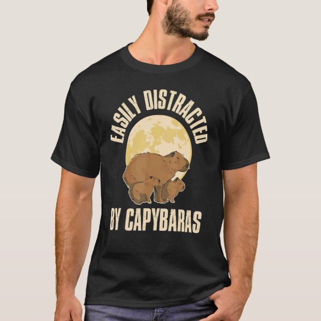 Three Capybara Moon T-Shirt (Vorderseite)