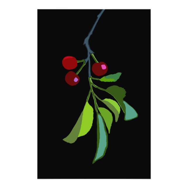 Three Cherry Tree Limb Fotodruck (Vorne)