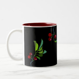 Three Cherry Tree Limb Zweifarbige Tasse