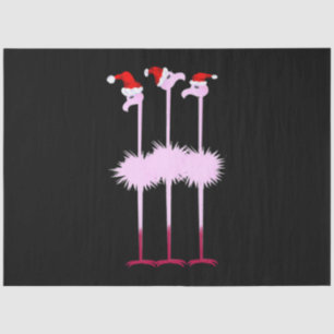 Three Christmas Flamingo Seidenpapier