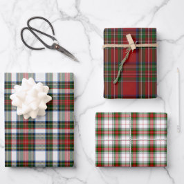 Three Clan Stewart Patterns Geschenkpapier Set
