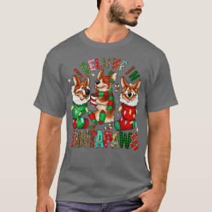 Three Corgi Sock Weihnachten Weihnachten Weihnacht T-Shirt